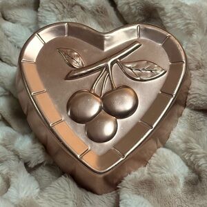 Vintage West Bend Heart Cherry Cake Mold Wall Hanging Pink copper color aluminum